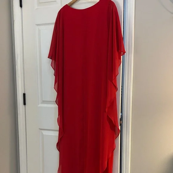 GLAMOUR Elegant Red Women's Maxi Dress - 14 - Picture 5 of 8